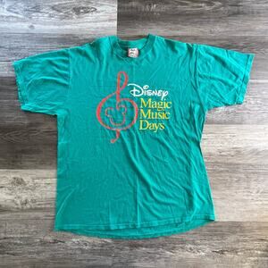 Vintage Walt Disney World Magic Movie Days Music Note Mickey Mouse T-Shirt 90s